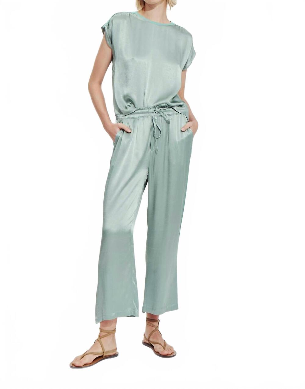 NEW MELISSA NEPTON lima top short sleeve blouse in perfect green